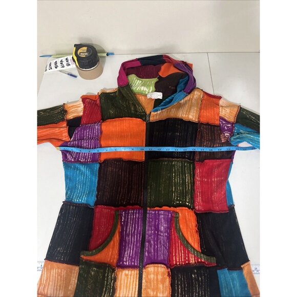 The Collection Royal Patchwork Multi-Colour Hoodie Womens Size M - Picture 8 of 10